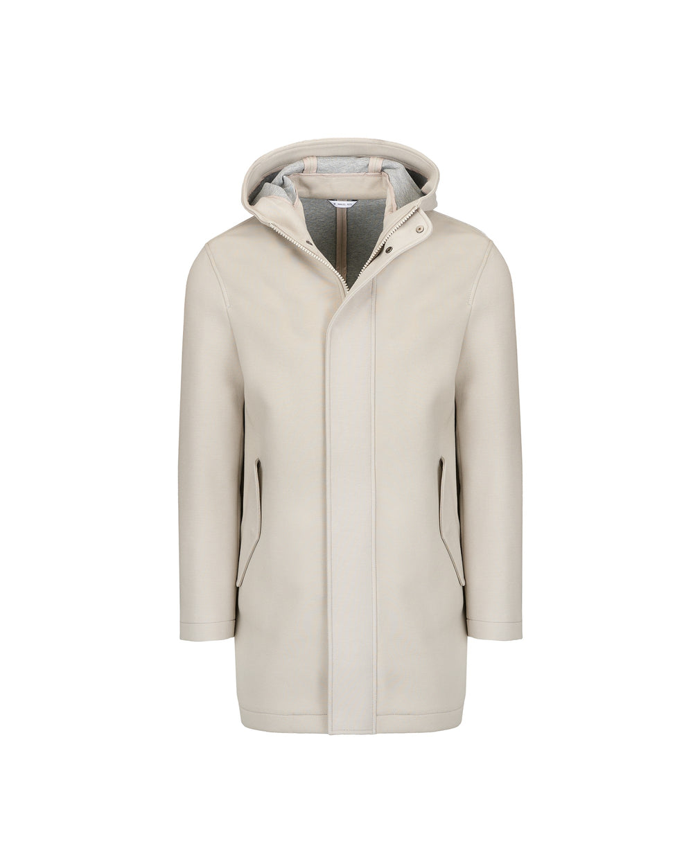 stretch twill jersey parka