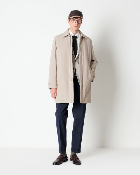 beige technical carcoat