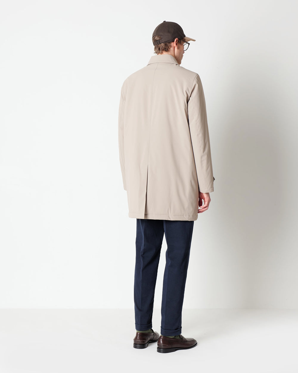 beige technical carcoat