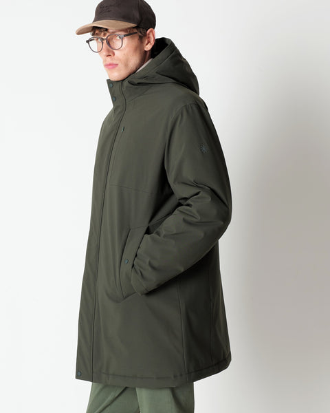 green technical parka