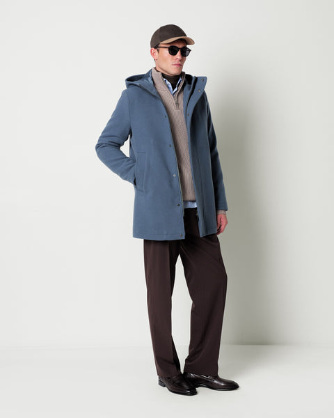 wool blend parka