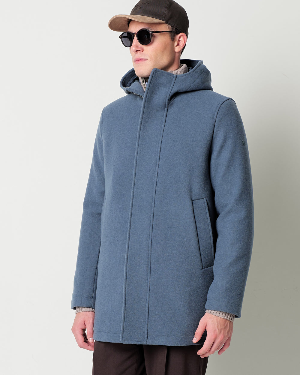 wool blend parka
