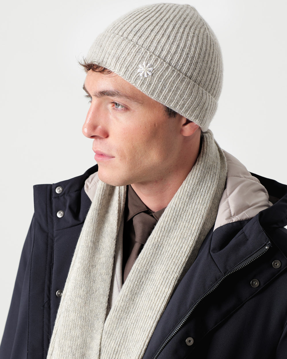 english rib cashmere blend cap