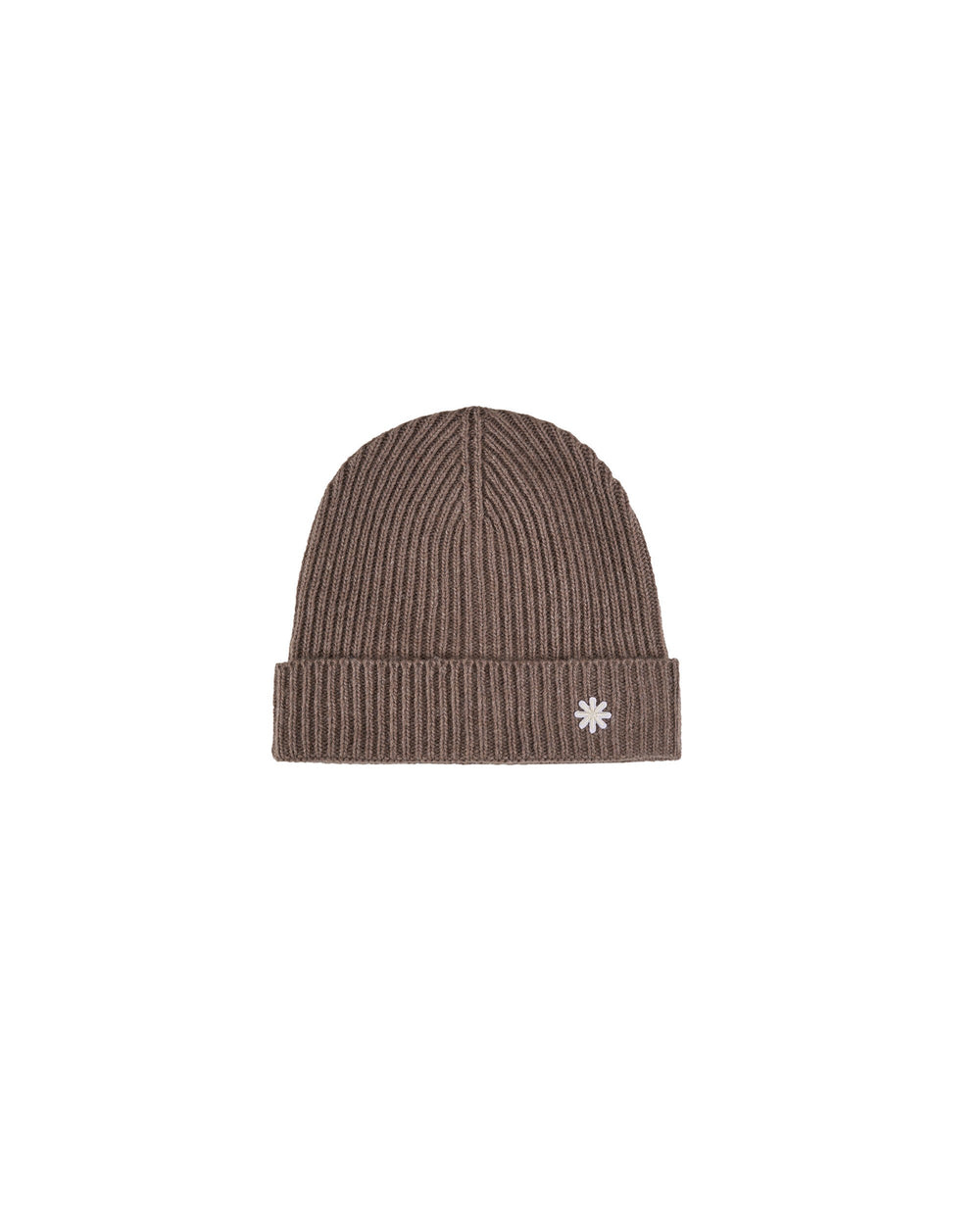 brown english rib cashmere blend cap