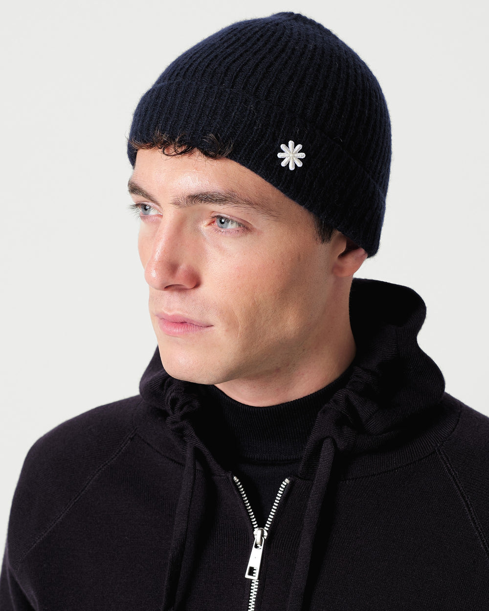 english rib cashmere blend cap