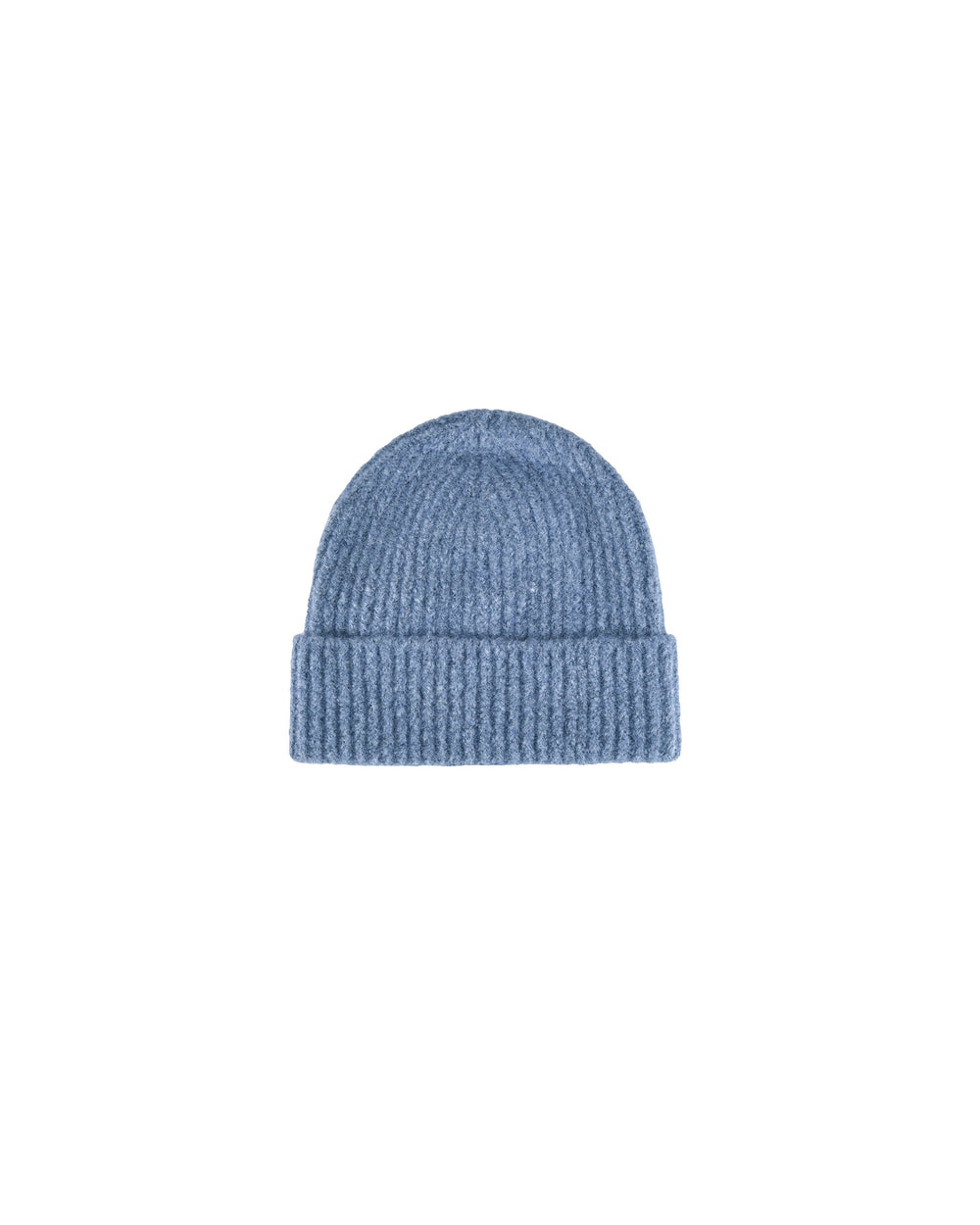 light blue english rib wool blend cap