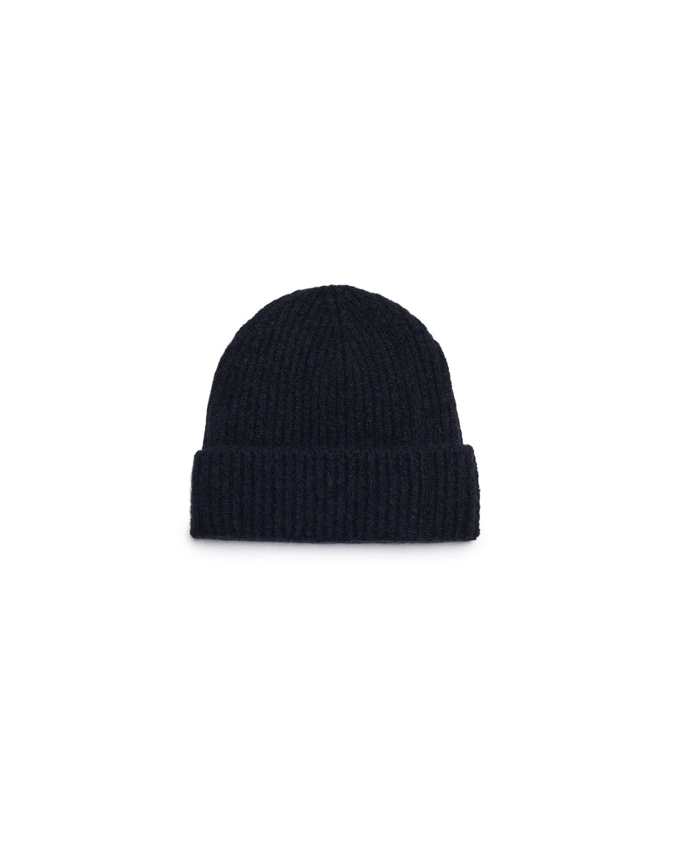 blue english rib wool blend cap