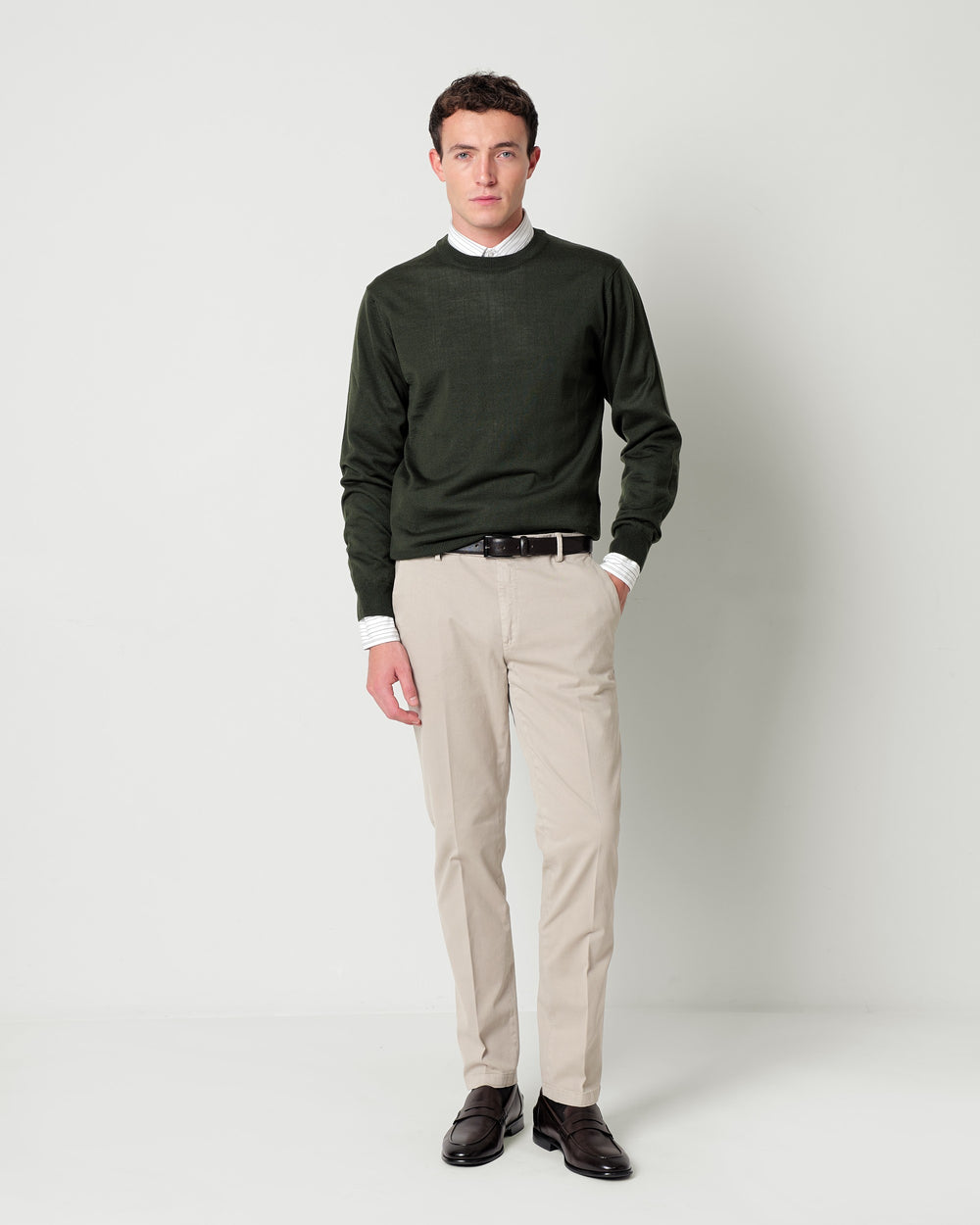 wool blend crew neck jumper