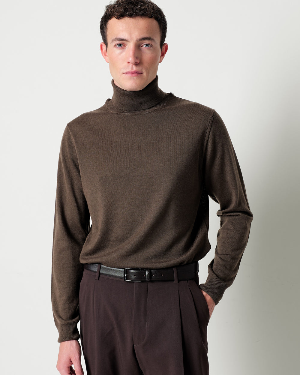 wool blend crew neck jumper
