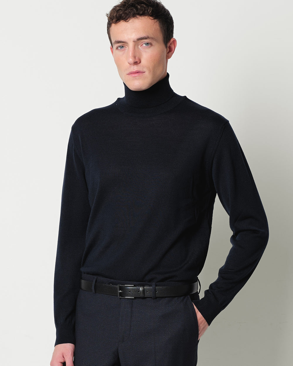 wool blend crew neck jumper
