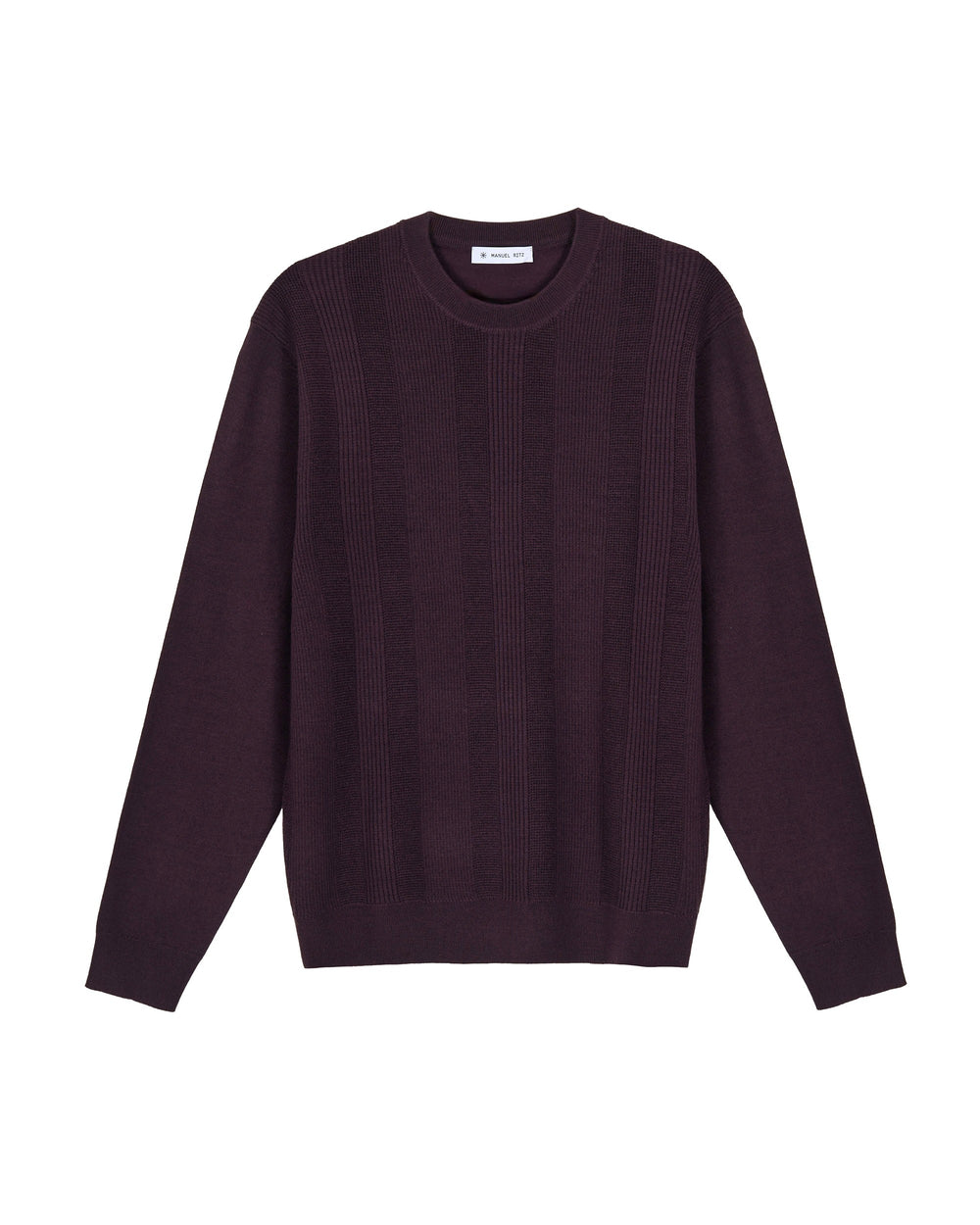 violet regimental wool blend jumper