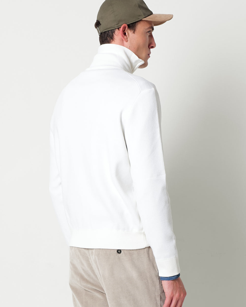 half zip wool blend sweater