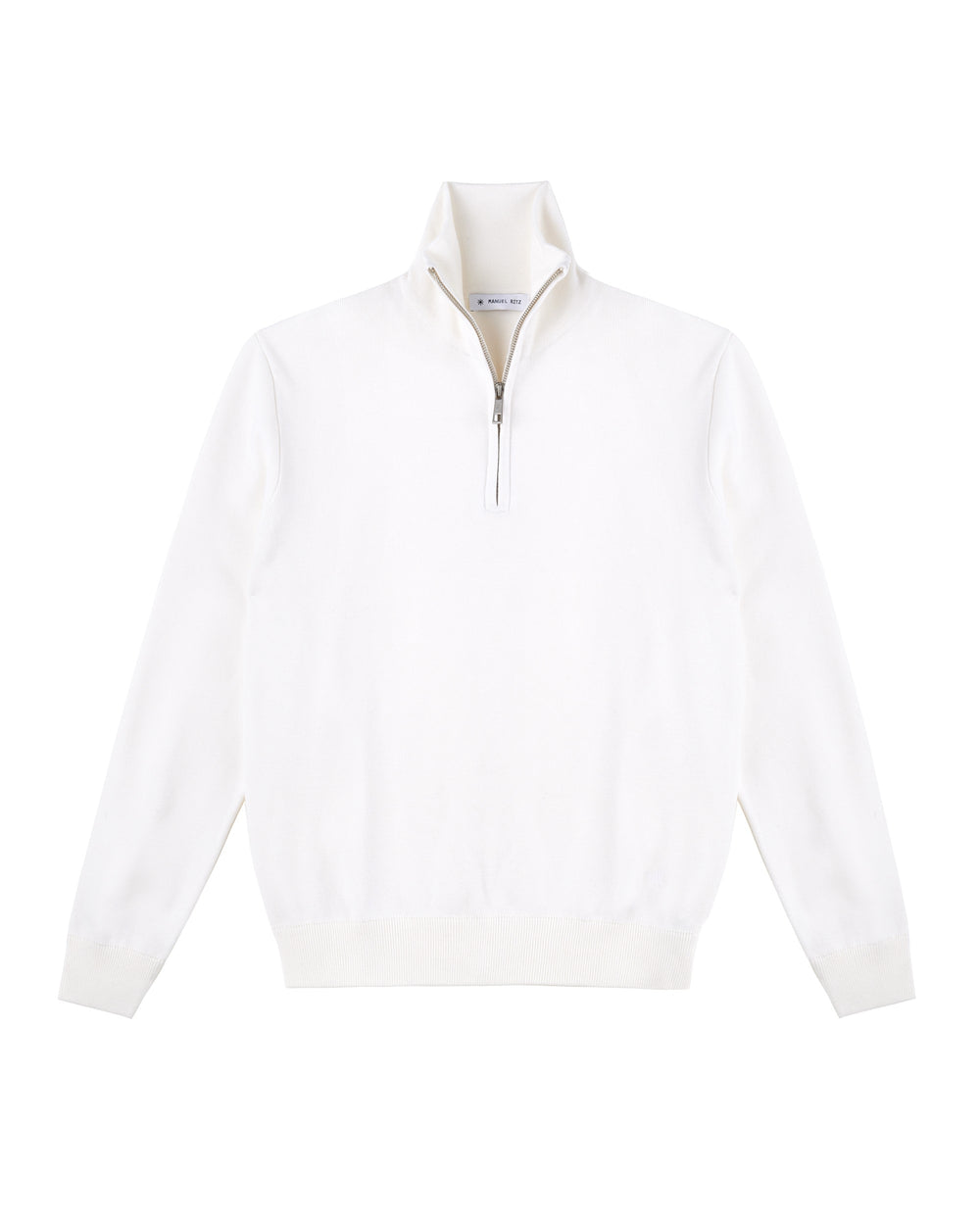 half zip wool blend sweater