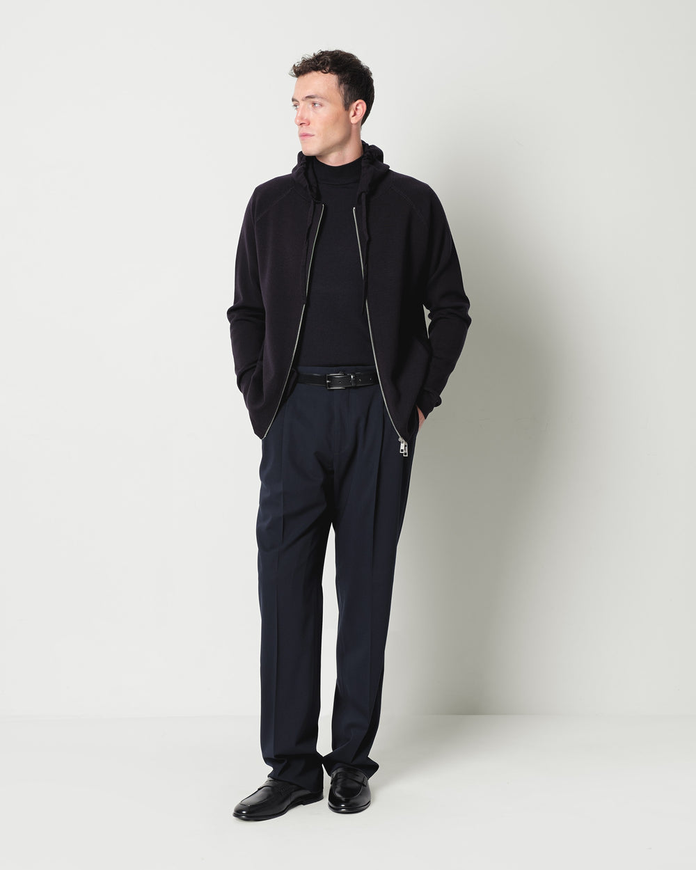 wool blend hooded jumper