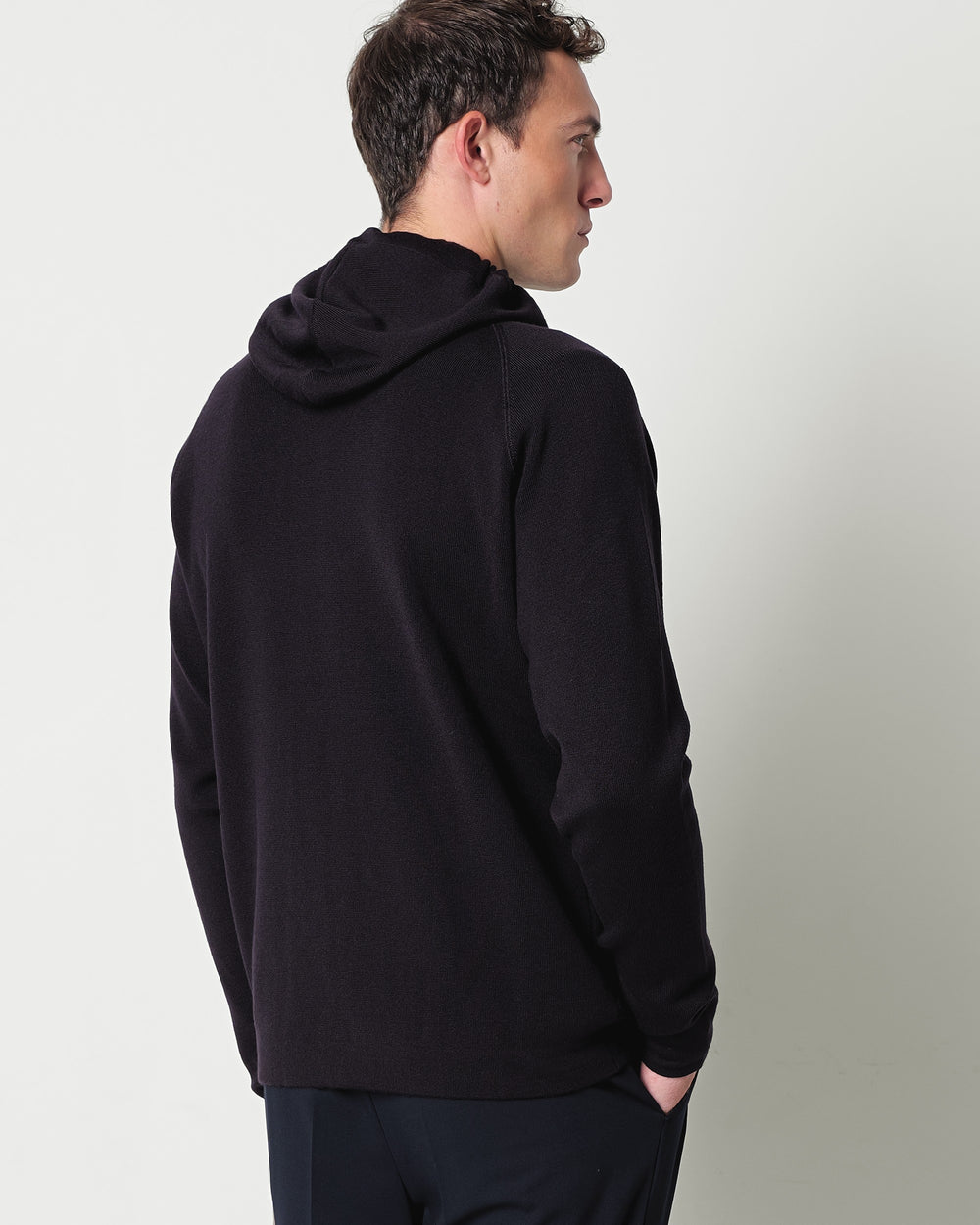 wool blend hooded jumper