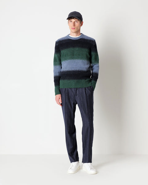 green stretch wool blend degrade` knit