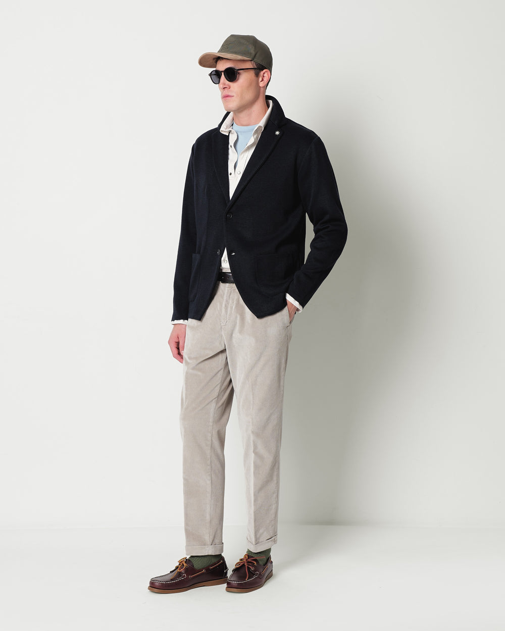 wool blend knitted blazer