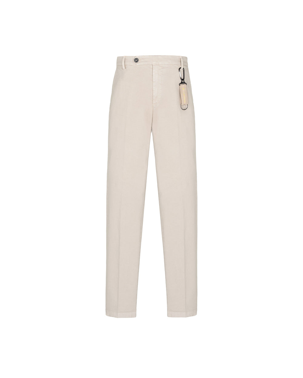 slim fit stretch cotton twill trousers