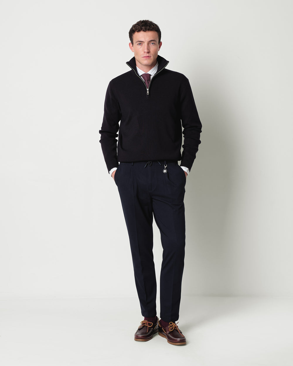 viscose blend twill jersey jogging trousers
