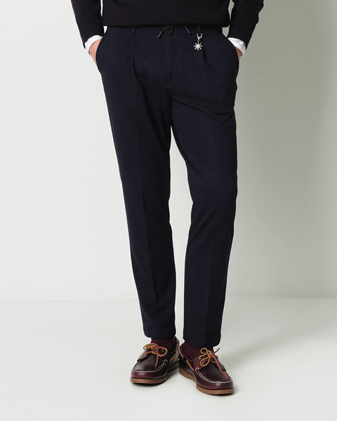 viscose blend twill jersey jogging trousers