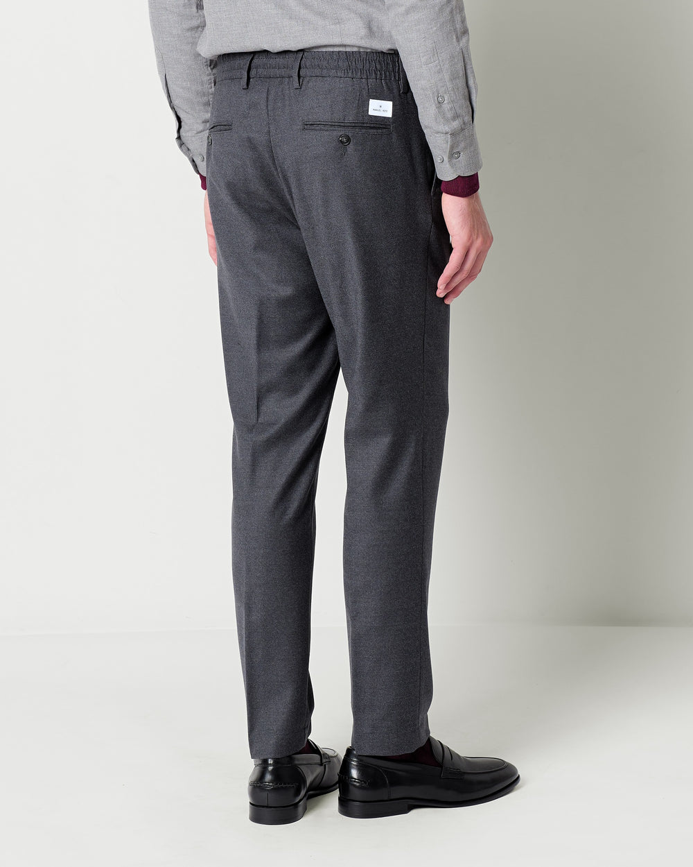 stretch wool flannel jogging trousers