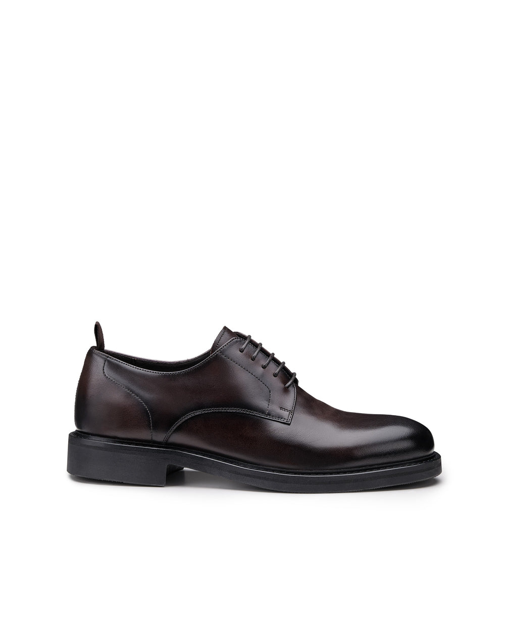 brown leather derby