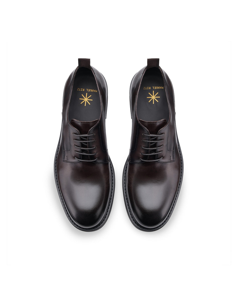 brown leather derby