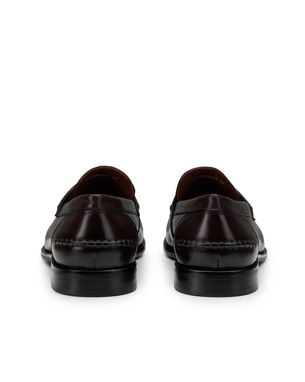 brown leather loafer