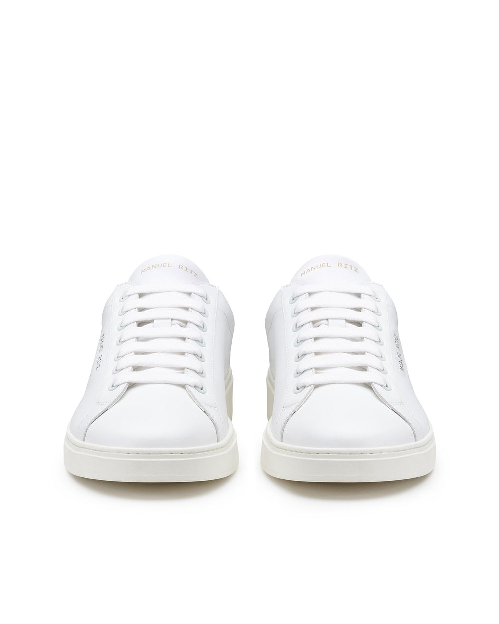 blue leather sneakers