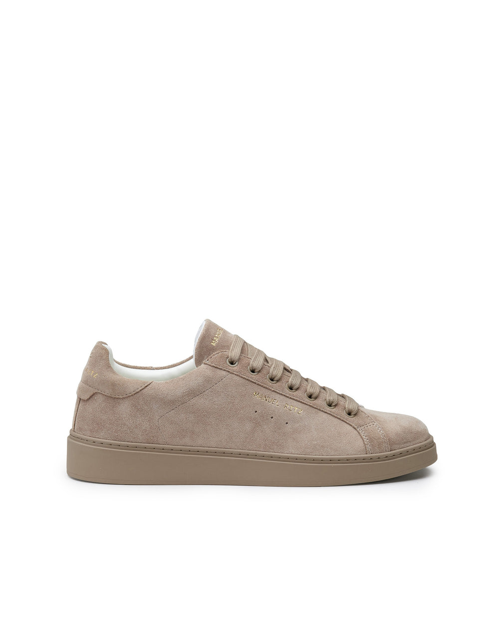 beige suede leather sneakers