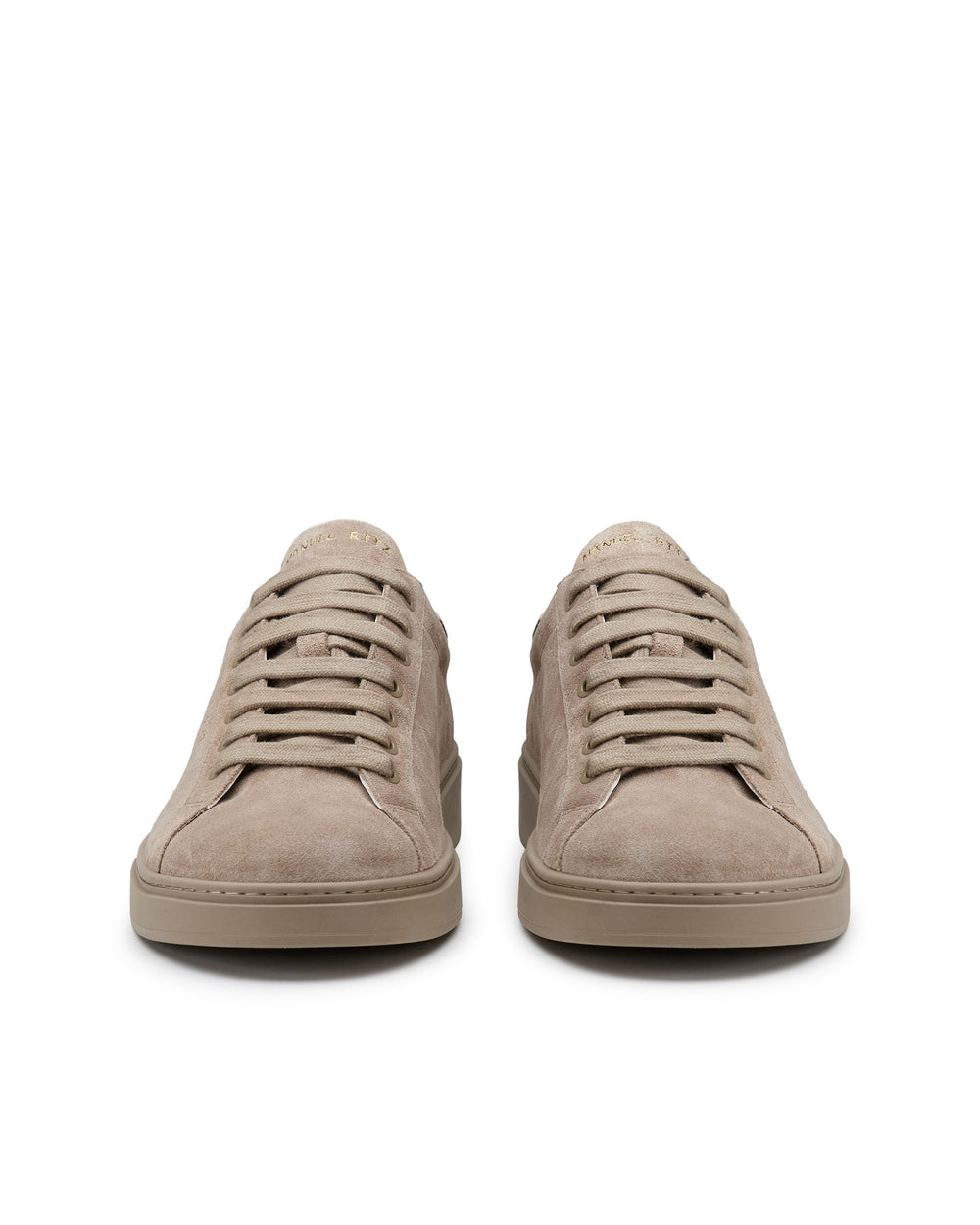 beige suede leather sneakers