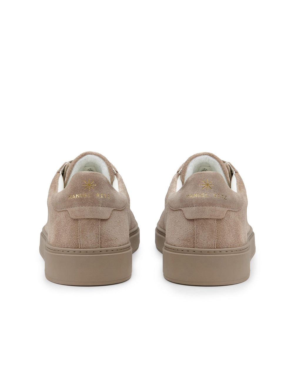 beige suede leather sneakers