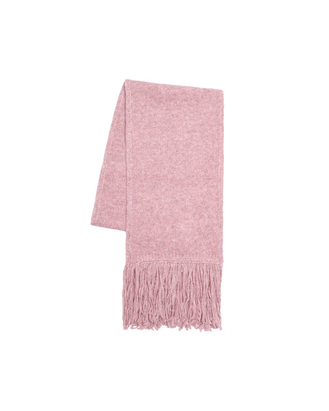 pink english rib wool blend scarf
