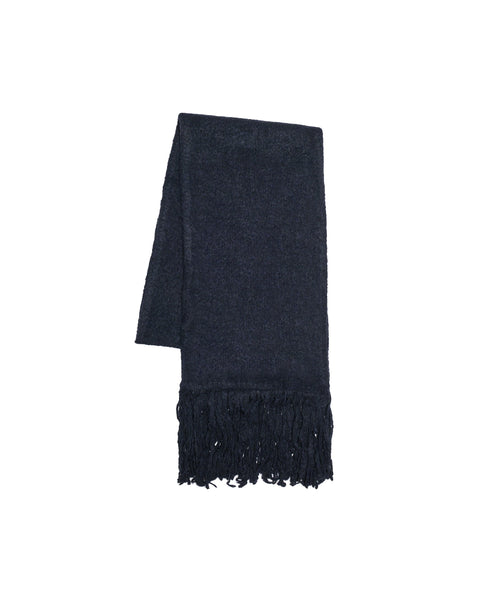 blue english rib wool blend scarf