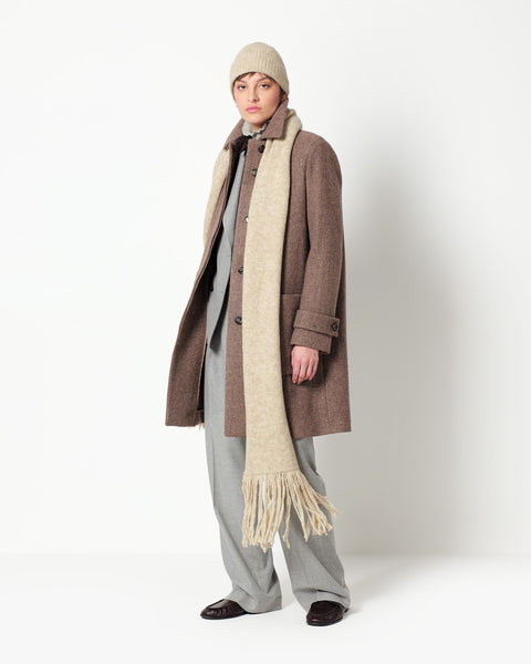 mélange chevron coat