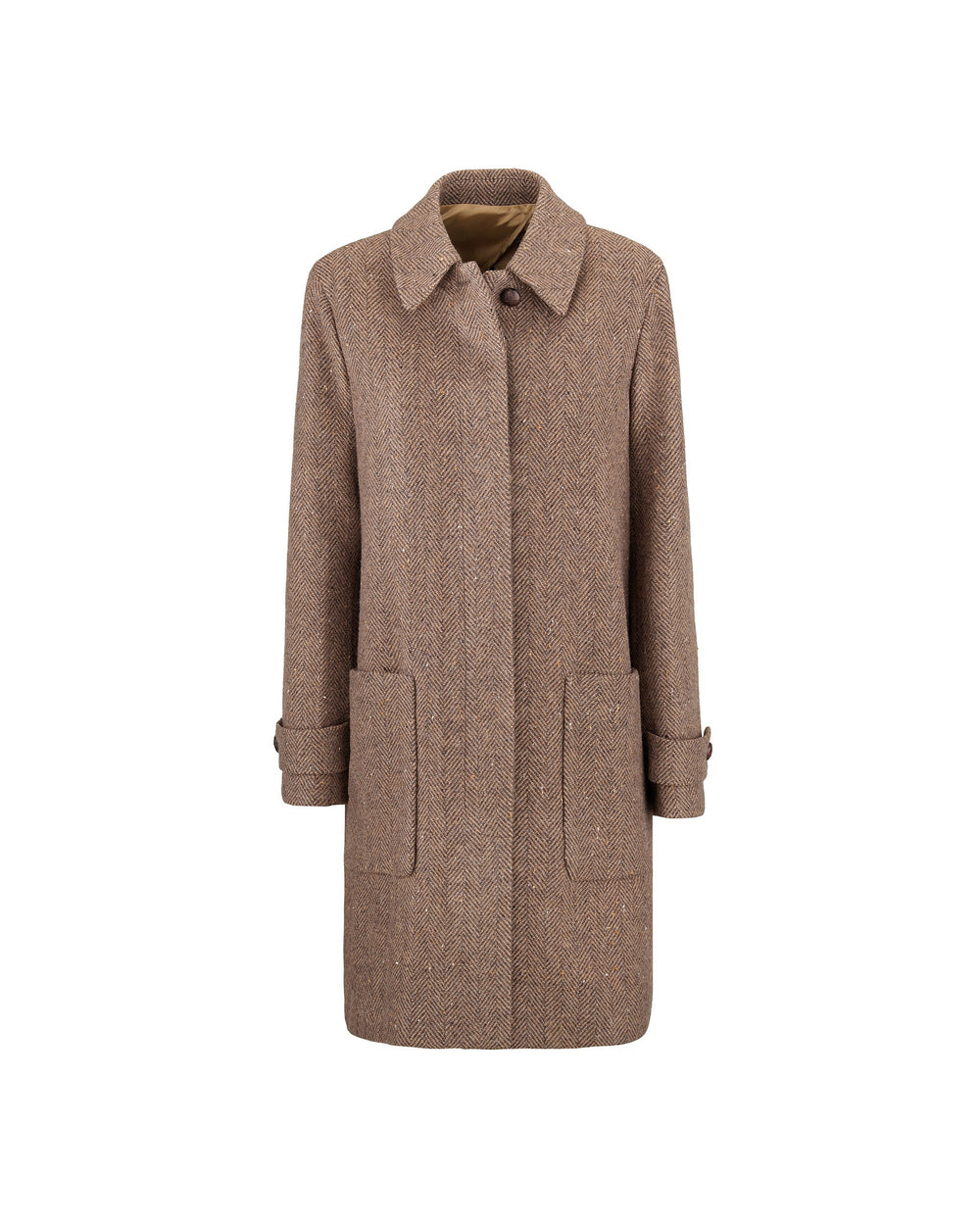 mélange chevron coat