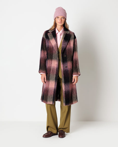 pink degrade` check coat