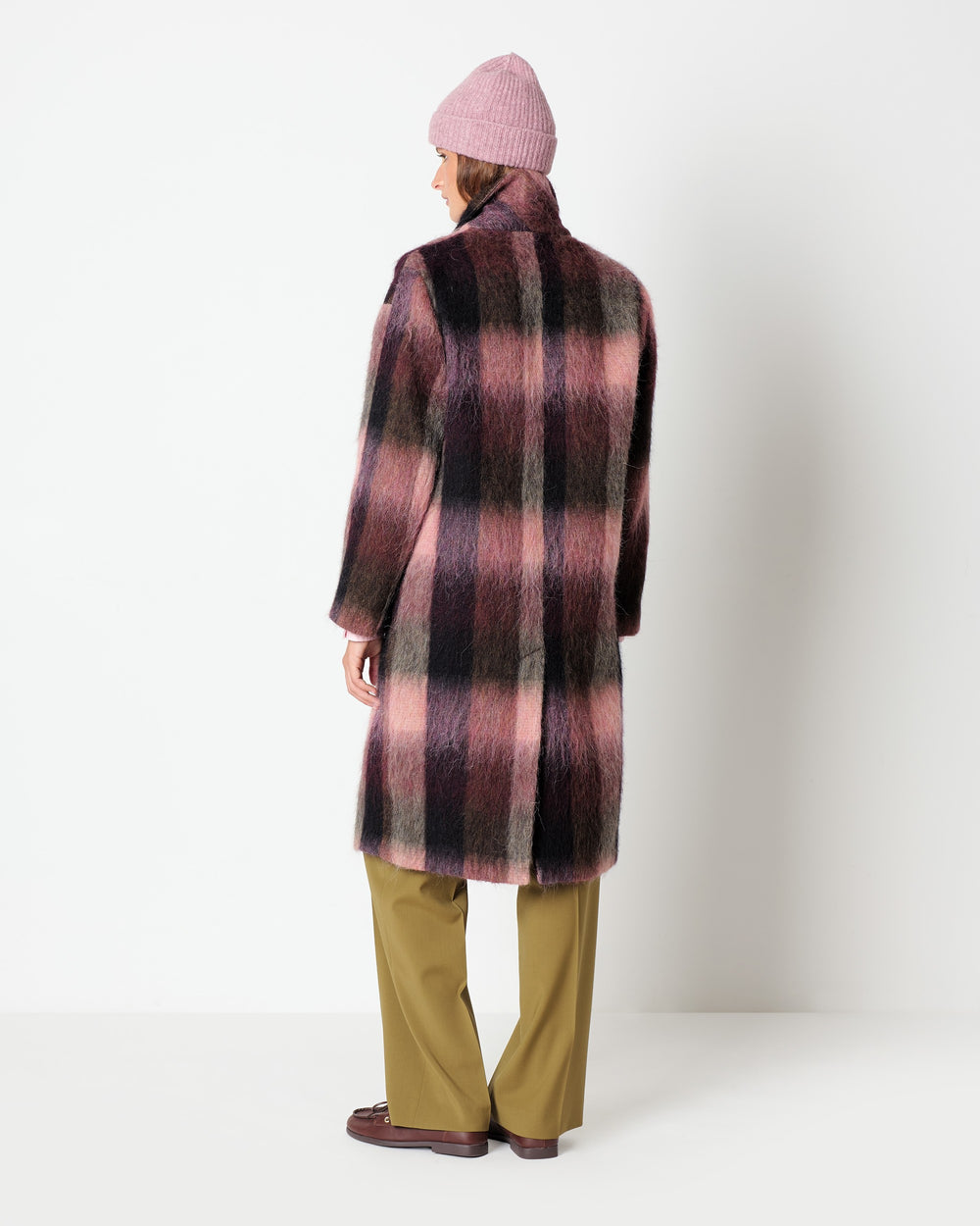 pink degrade` check coat