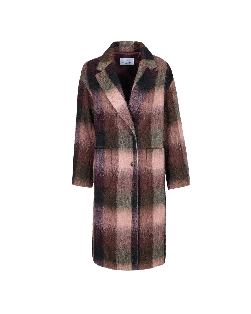 pink degrade` check coat