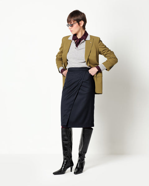 stretch poly viscose longuette