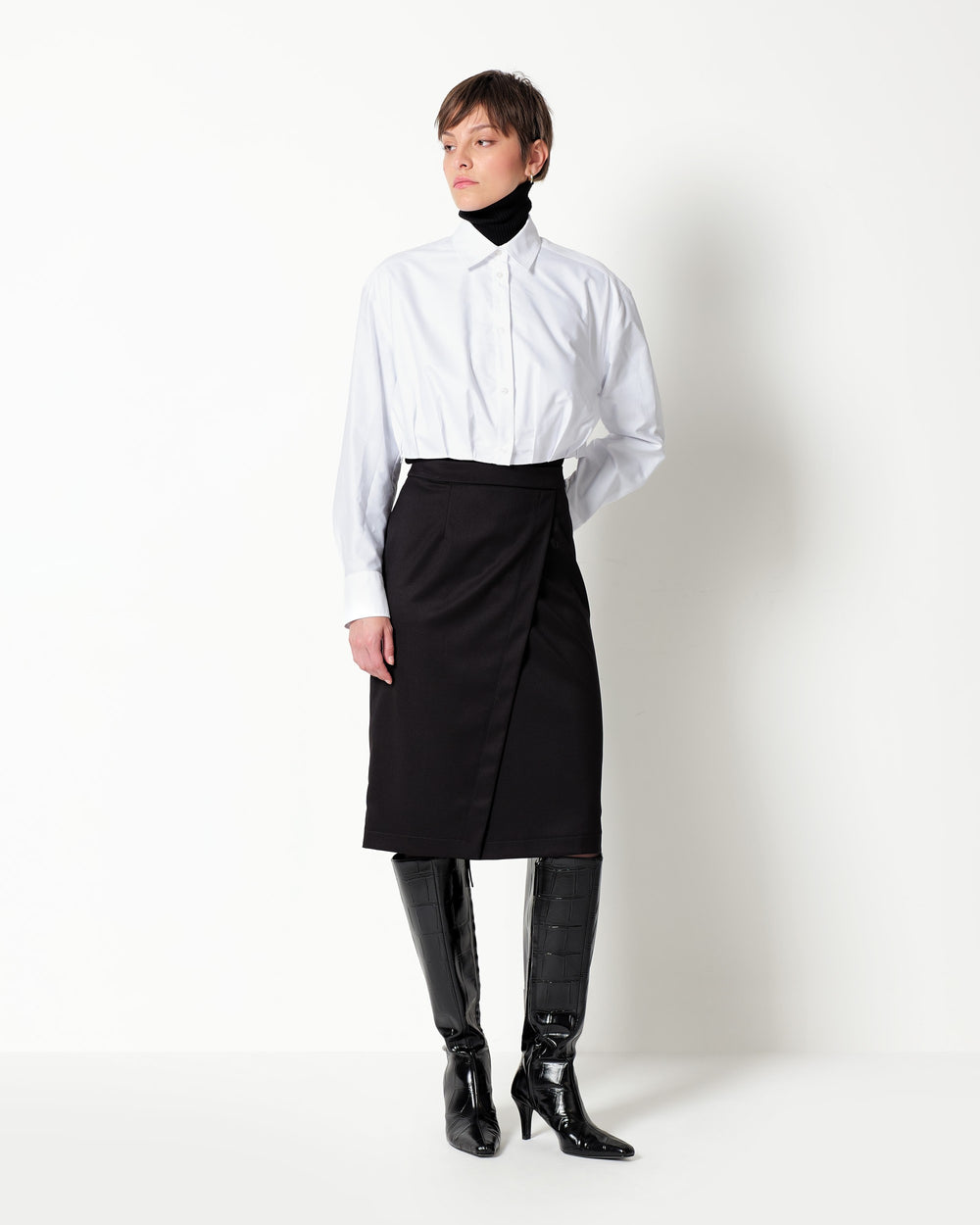 stretch poly viscose longuette