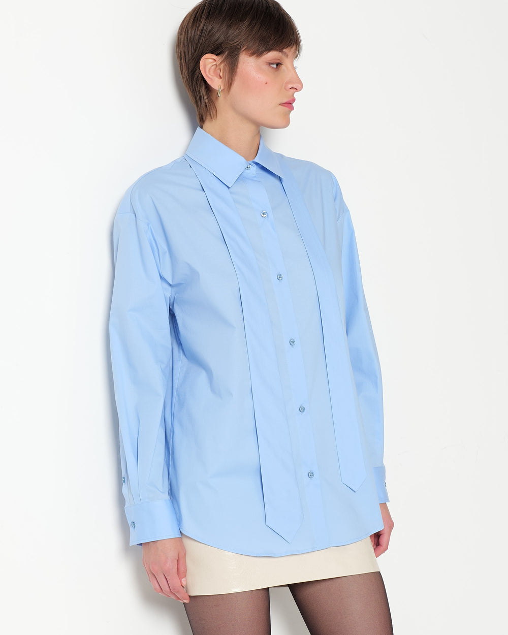 stretch cotton shirt and tie