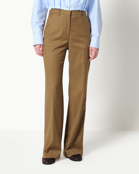 wide leg stretch viscose poly trousers