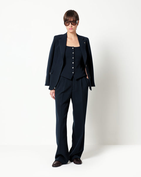stretch poly viscose waistcoat