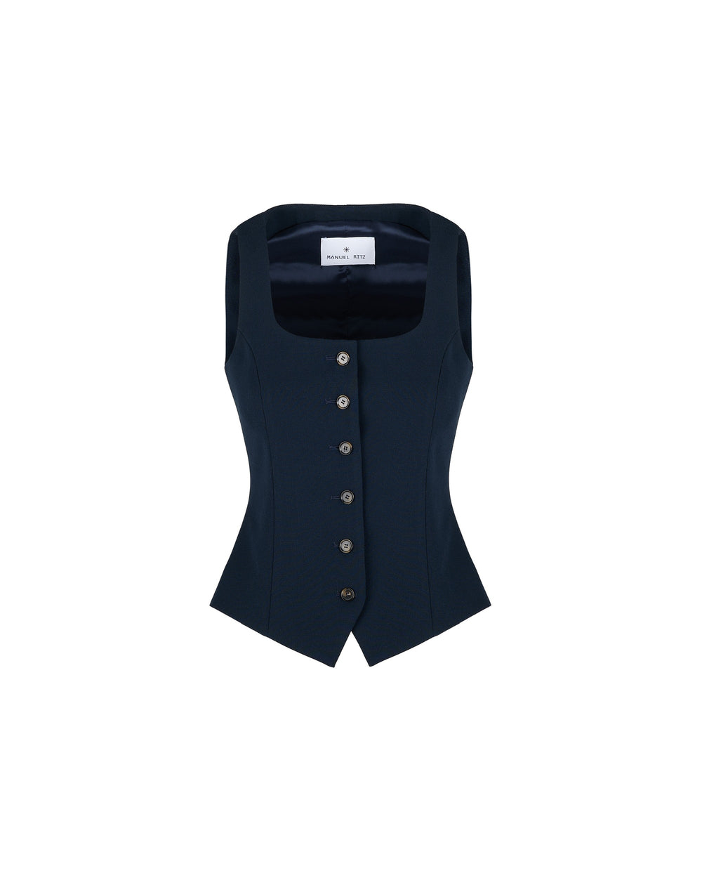 stretch poly viscose waistcoat