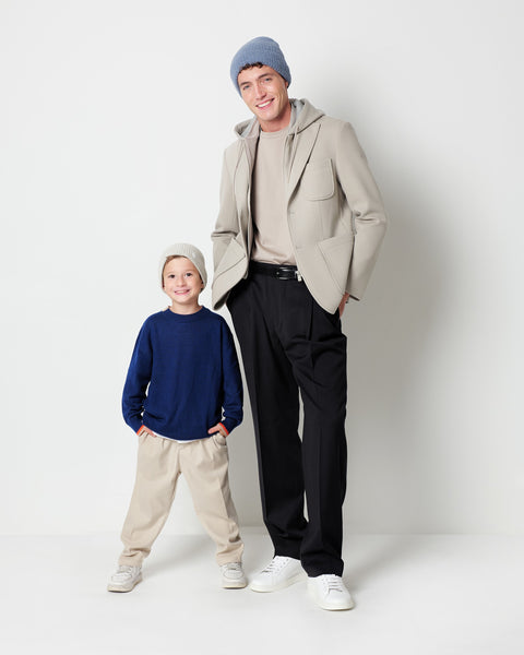 boys` contrast crew neck jumper