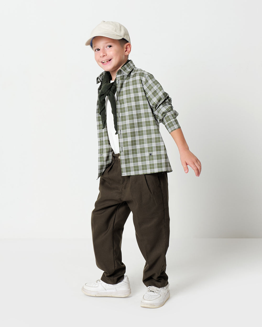 boys` checked shirt