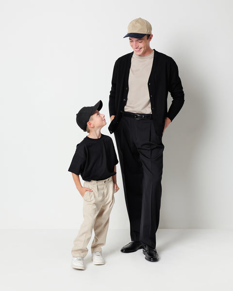 boys` trousers with double pleats