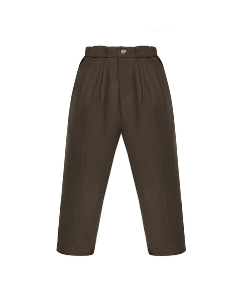 boys` trousers with double pleats