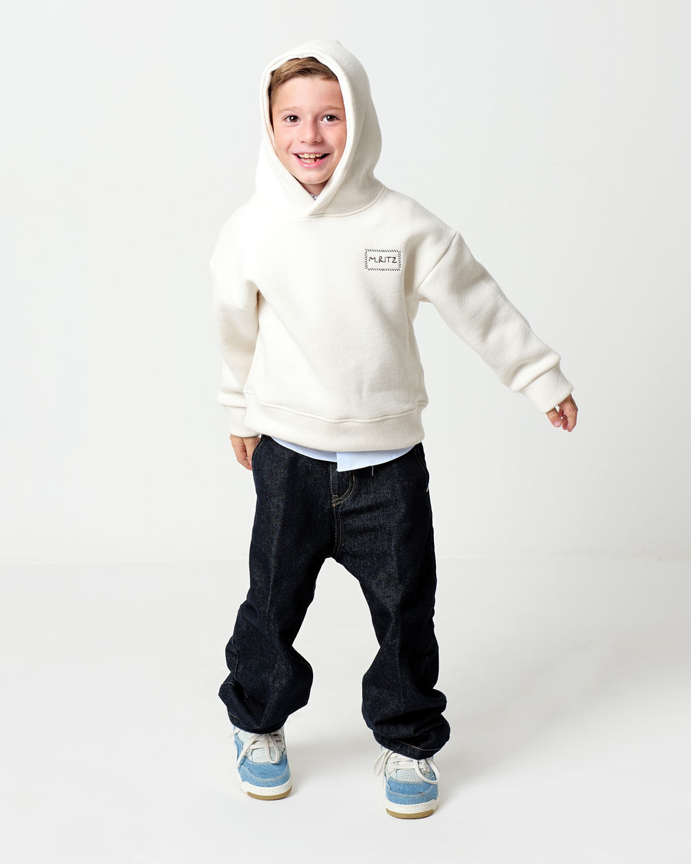 loose fit boys` hooded